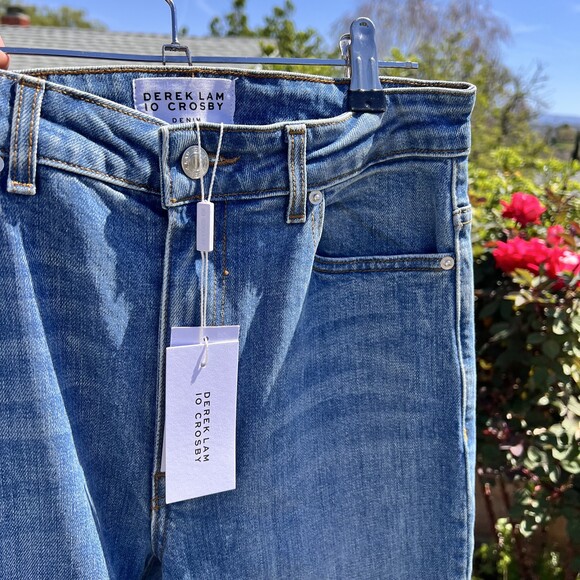 Derek Lam 10 Crosby Eden High Waist Jeans Blue Denim Straight Leg Size 27 NWT - Picture 7 of 9